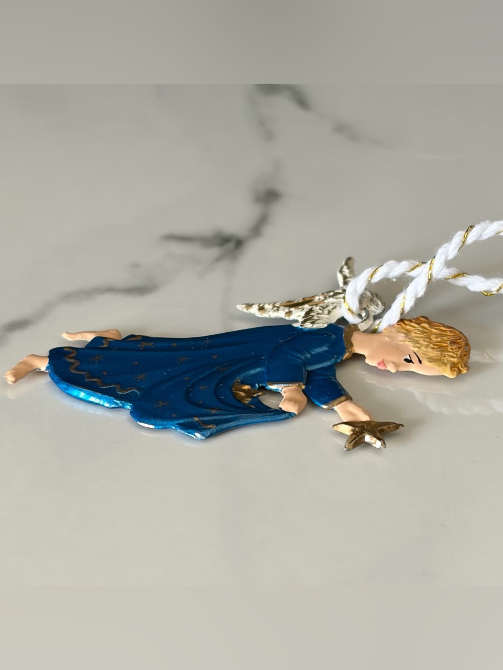 Blue Angel with Pocket of Stars Ornament by Wilhelm Schweizer - Picture 5 of 5